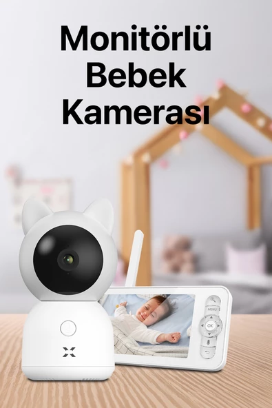 Xenon Smart Akıllı Bebek Kamerası Dijital Monitörlü 5" LCD Smart Baby Camera - 2