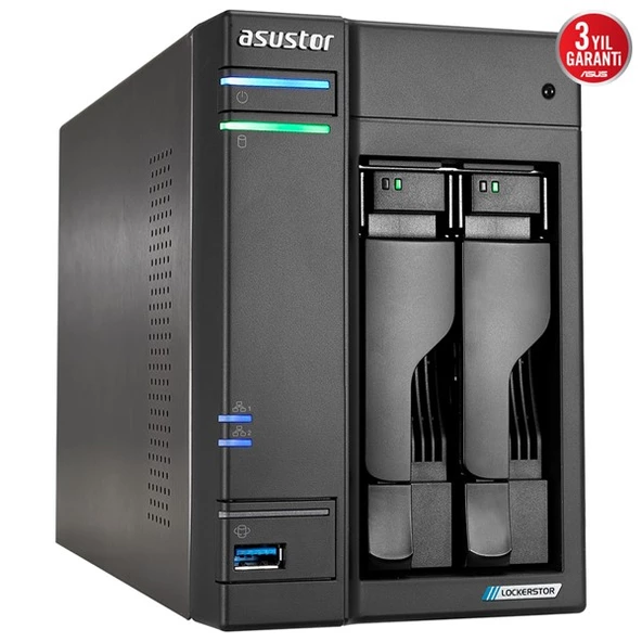 ASUSTOR AS6702T CELERON QC N5105 4GB RAM-2-diskli Nas Server (Disksiz) - 3