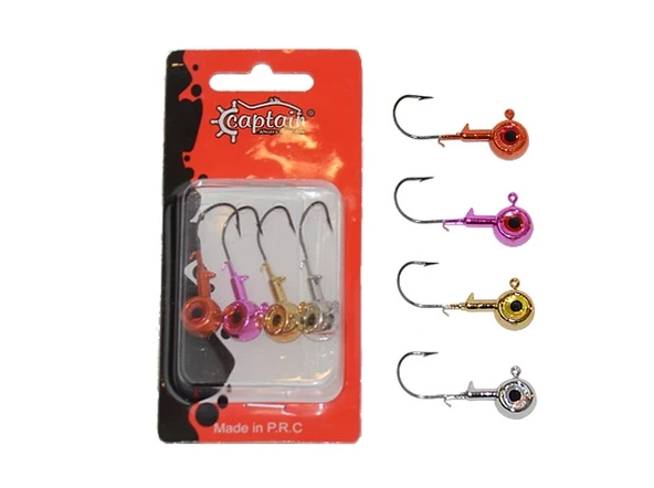 Captain 6415 Jig Head Angel Kiss 4'lü Set 3D Melek Gözlü 15gr Jig Head