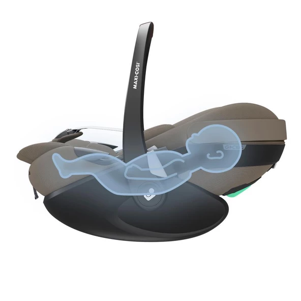 Maxi-Cosi Pebble SlideTech Tam Yatabilen 0-13 Kg Ana Kucağı ve Oto Koltuğu Twillic Truffle - 2