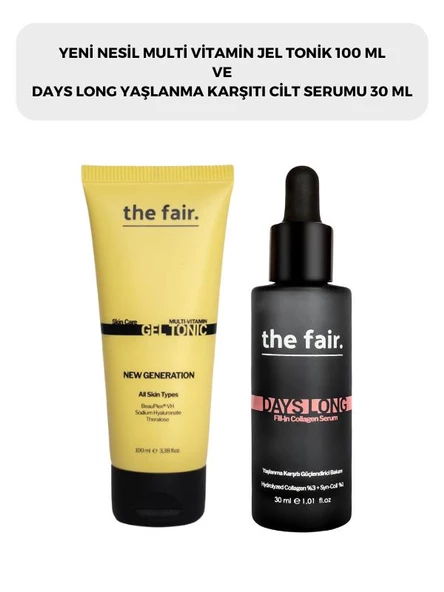 the fair. Multi Vitamin Jel Tonik 100 ml ve Yaşlanma Karşıtı Cilt Serumu 30 ml