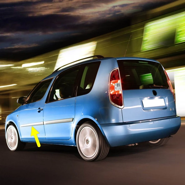 Skoda Roomster 2006-2010 Sol Ön Kapı Çıtası Düz 5J7853515