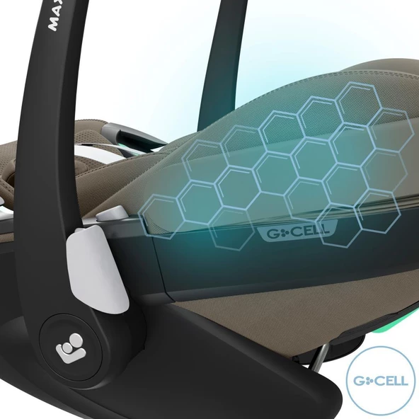 Maxi-Cosi Pebble SlideTech Tam Yatabilen 0-13 Kg Ana Kucağı ve Oto Koltuğu Twillic Truffle - 4