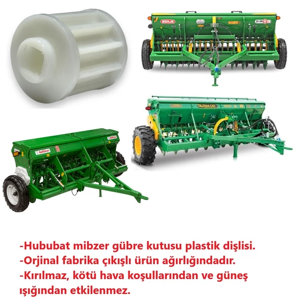 Hububat Mibzer Gübre Kutusu Plastik Dişlisi-2 Adet - 2