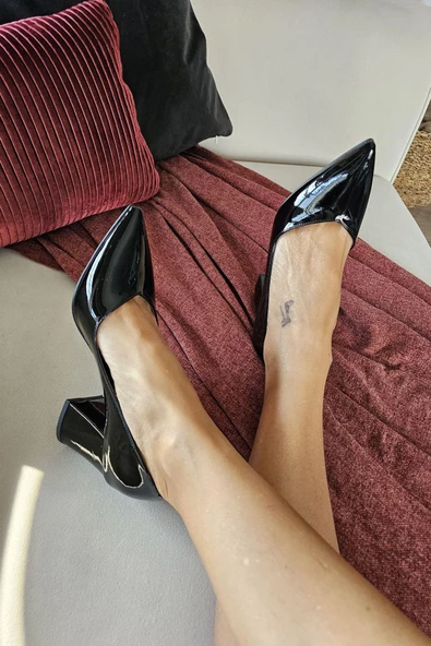 10 1817 Topukla Kadın Kalın Topuklu Stiletto Ayakkabı