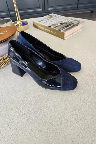 10 1948 Topukla Kadın Kalın Topuklu Şık Günlük Ayakkabı - Resim 7