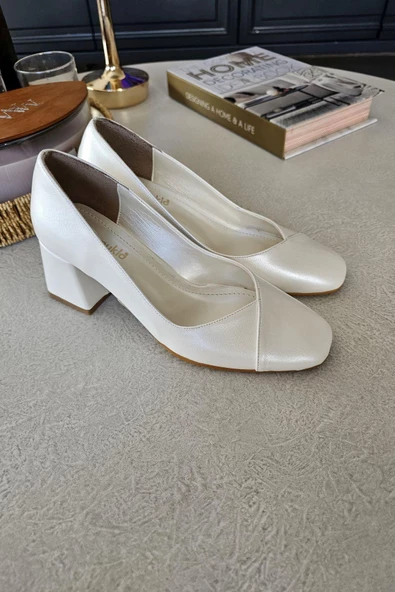 10 1948 Topukla Kadın Kalın Topuklu Şık Günlük Ayakkabı - Resim 11