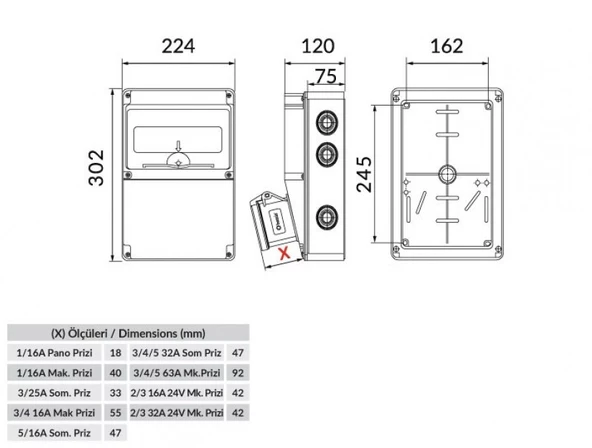 Bemis IP44 V Otomat Raylı 2 Klemensli V10 Kombinasyon Kutusu BD2-2000-0000 - 2