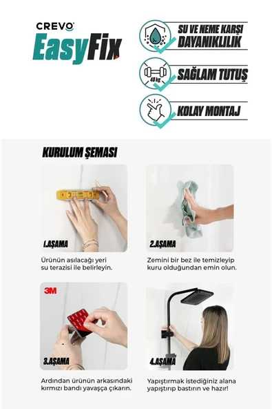 YAPIŞKANLI FULL SİYAH SÜRGÜLÜ DUŞ SETİ LÜX - 3