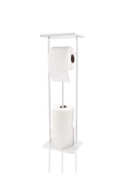 The Mia Tepsili Tuvalet Kağıdı Standı Beyaz 54x15x12 cm GLV0691 - 3