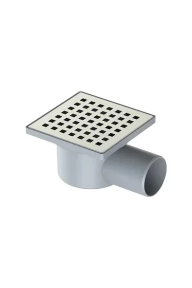 YER SİFONU 10*10*50 KROM YANDAN ÇIKIŞLI - 2