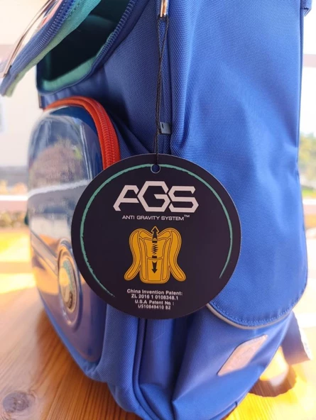 Hello Dragon Okul Çantası Omurga Koruyucu Kırmızı Mavi - Resim 6