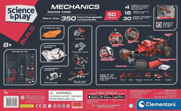 Clementoni 80132TR Mekanik Laboratuvarı Yarış Arabaları Formula 1 - 7
