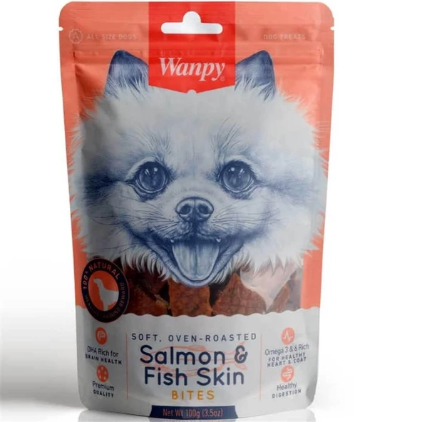 Wanpy Gerçek Somon Dilimleri 100 gr  Köpek Ödülü