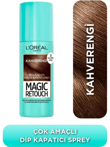 L'oréal Paris Magic Retouch Beyaz Dipleri Kapatıcı Sprey 75 Ml - Kahverengi