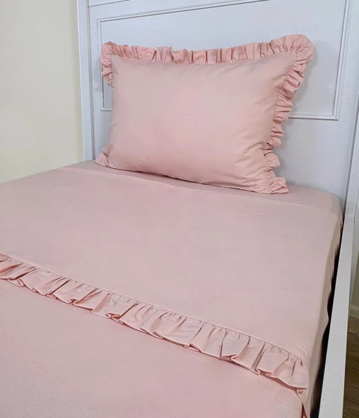 Pamuka Tek Kişilik Baby Pink Nevresim Seti - 2
