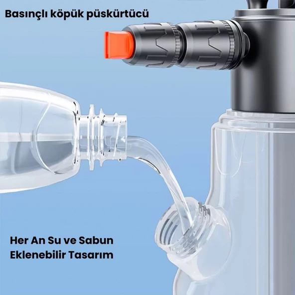 Polham 2lt Yüksek Basınçlı Araç Yıkama Köpük Pompası Oto Yıkama, Bahçe, Araç, Motor Köpük Pompası - 3