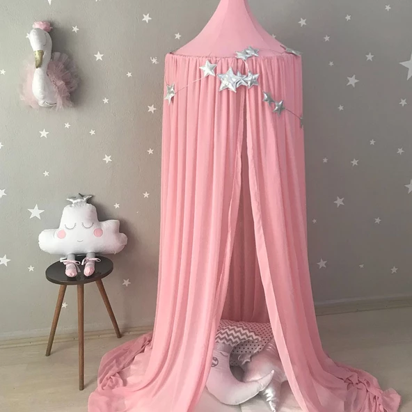 Pamuka Pinkie Pembe Şifon Cibinlik - 2