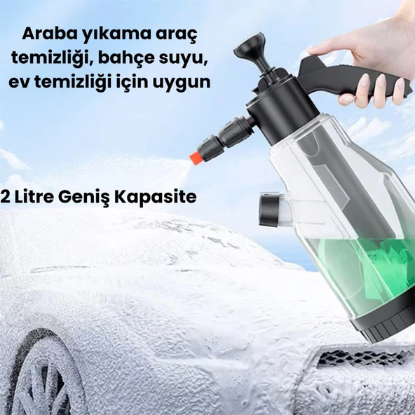 Polham 2lt Yüksek Basınçlı Araç Yıkama Köpük Pompası Oto Yıkama, Bahçe, Araç, Motor Köpük Pompası - 2