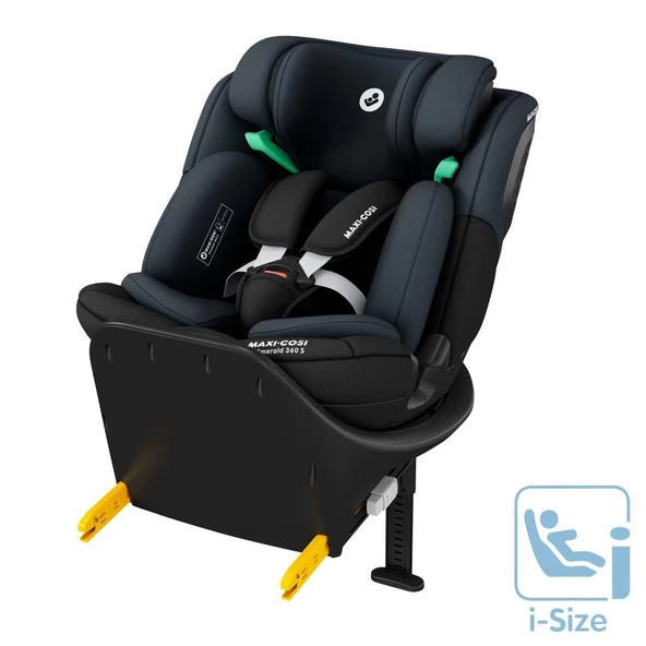 Maxi-Cosi Emerald 360 S i-size İsofix'li 360 Dönebilir Yatabilir 0-36 kg Oto Koltuğu Tonal Black