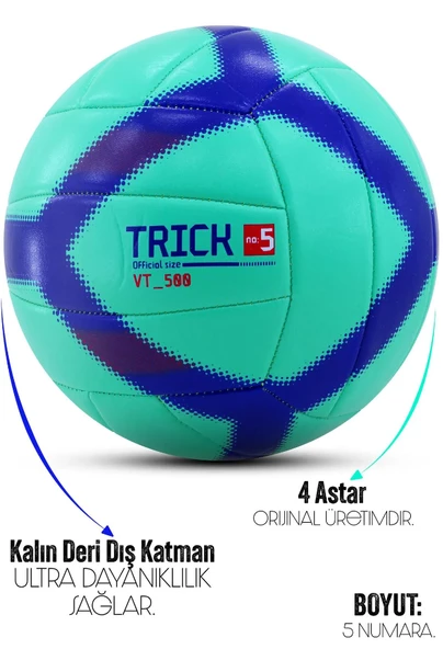 Voleybol Topu VT500 Trick No:5  Yumuşak Doku Semi-Pro İç-Dış Mekan Soft Touch 270 g - 2