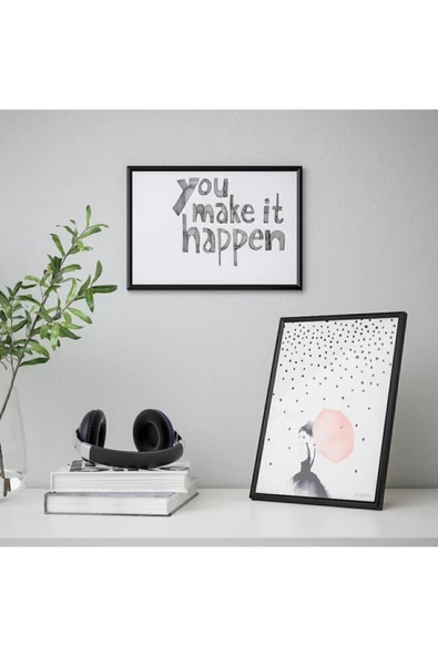 IKEA Yllevad 21x30 Cm Siyah Dekoratif A4 Fotoğraf Resim Çerçevesi Plastik - 2
