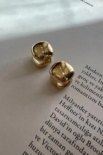 CUBE 14 K ALTIN KAPLAMA KÜPE