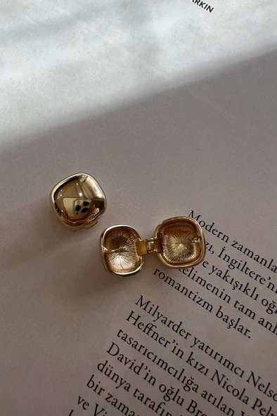 CUBE 14 K ALTIN KAPLAMA KÜPE - Resim 2