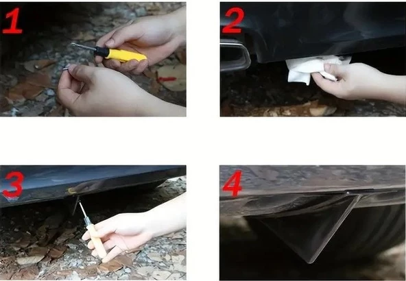Universal Difüzör Performans Kanatları Parlak Siyah 4 Adet - 4