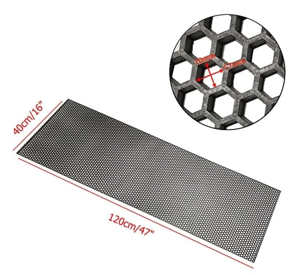 Bal Peteği Dizayn 3D Style ABS Plastik Panjur Teli 120x40 cm Siyah - 2