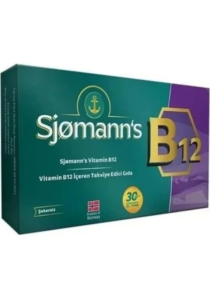 Sjomann's Vitamin B12 30 Çiğneme Tableti