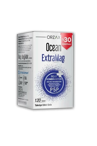 OCEAN EXTRAMAG ÜÇLÜ KOMBİNASYON P5P %30 AVANTAJLI 120 TABLET