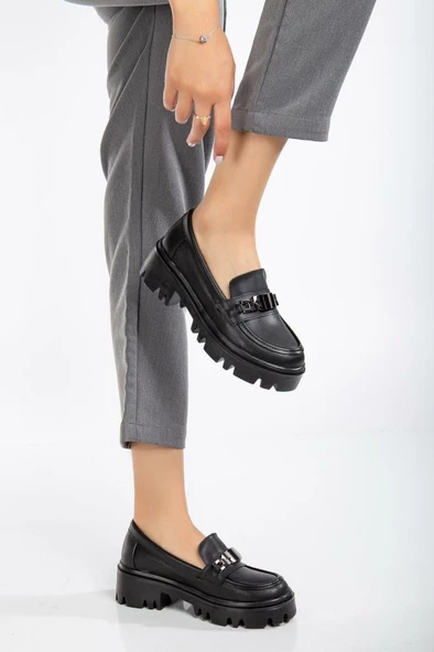 Papuçccity Fendii 02996 Kadın Günlük Loafer Ayakkabı - 3