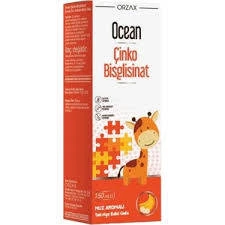 OCEAN ÇİNKO BİSGLİSİNAT MUZ AROMALI ŞURUP 150 ML