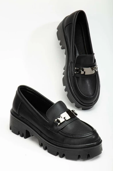 Papuçccity Fendii 02996 Kadın Günlük Loafer Ayakkabı - 4