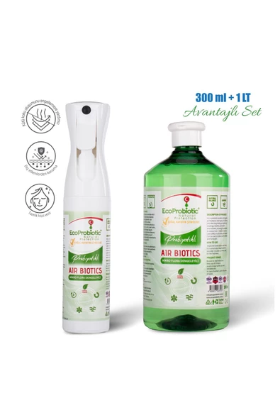 Ecoprobiotic Airbiotics Probiyotikli Mikro Flora Dengeleyici Sprey 300ml 1lt Set