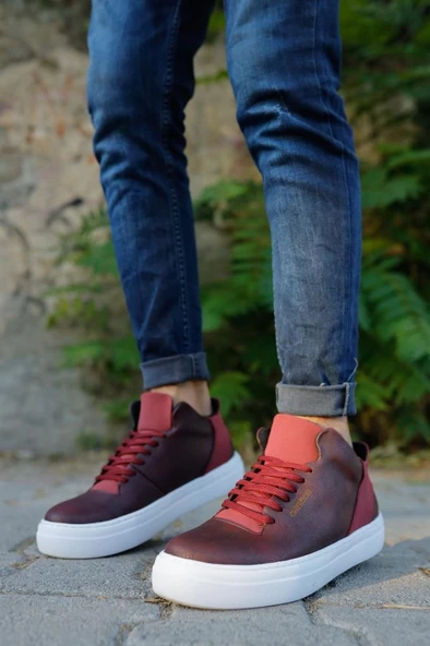 CH004 CBT Hıde Erkek Ayakkabı BORDO - 3