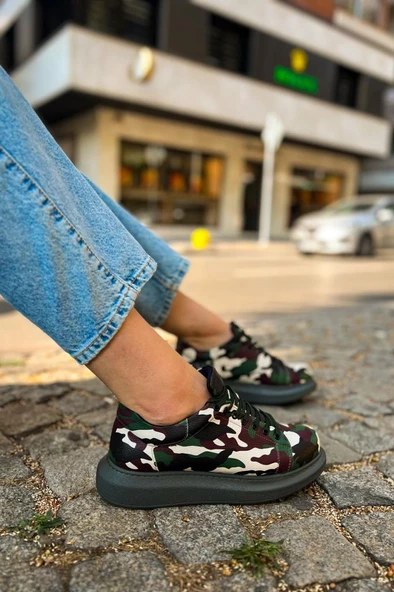 CH252 RRT Printed Erkek Ayakkabı 306 YESIL KAMUFLAJ - Resim 3