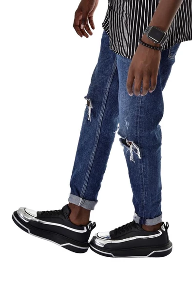 CH241 CST Signature Line Up Erkek Ayakkabı SIYAH/GUMUS - 3