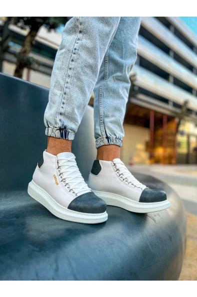 CH258 GBT Roma Colourful Erkek Bot BEYAZ/ANTRASIT - Resim 2