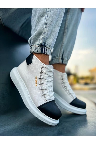 CH258 GBT Roma Colourful Erkek Bot BEYAZ/SIYAH - 2