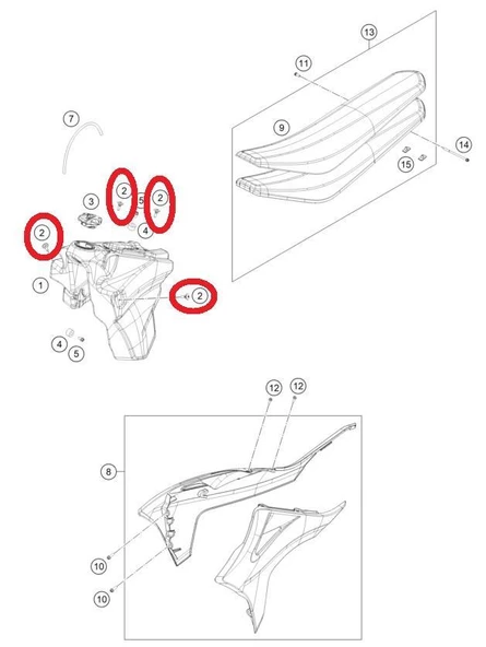 GASGAS SEAT HOLDER SCREW GASGAS ORJ YP A9