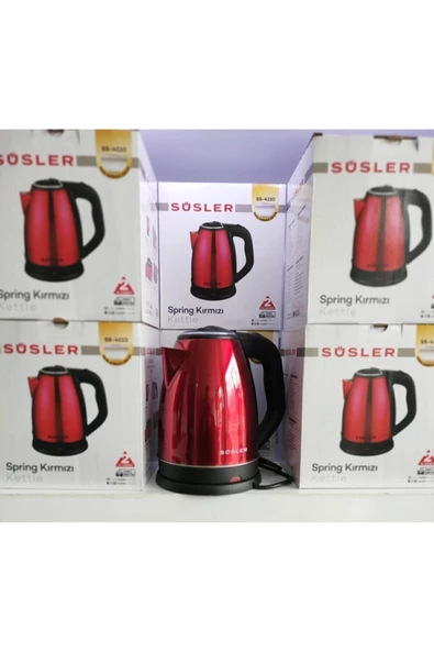 Süsler Ss-4110 Red Spring Paslanmaz Su Isıtıcı Kettle 1,8 Lt 2000w - 5
