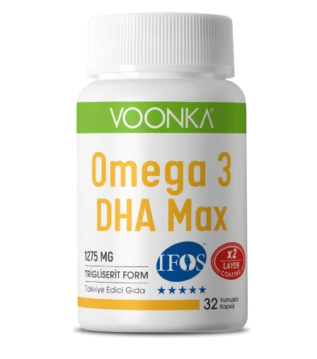 VOONKA OMEGA-3 "1050 MG" DHA MAX-OMEGA 3 İÇEREN TAKVİYE EDİCİ GIDA 32TB