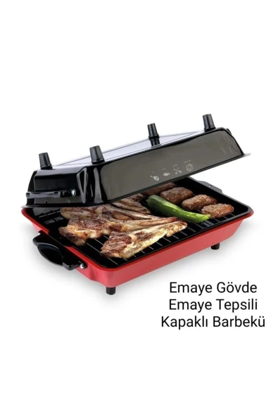 ERGENÇLERZÜCCACİYE Mangalım Emaye Tepsili Elektirikli Izgara 1100 watt - Resim 2