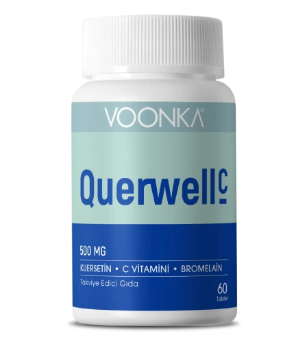 VOONKA QUERWELL-C-KUERSETİN, BROMELAİN, ÇİNKO, C VE D VİTAMİNİ İÇEREN TAKVİYE EDİCİ GIDA 60 TB