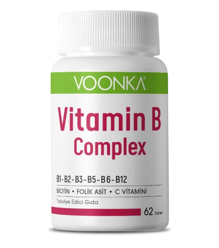 VOONKA VİTAMİN B COMPLEX-B VİTAMİNLERİ İÇEREN TAKVİYE EDİCİ GIDA 62 TB