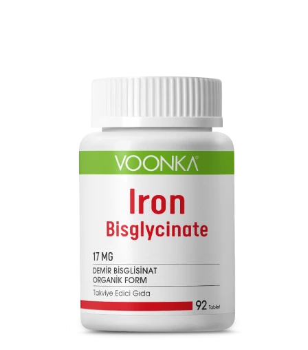 VOONKA IRON BİSGLYCİNATE TAKVİYE EDİCİ GIDA 92 TB