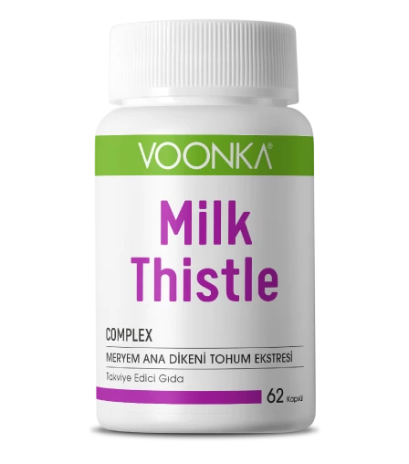 Voonka Milk Thistle Complex-Meryem Ana Dikeni Tohum Ekstresi İçeren 62Tb