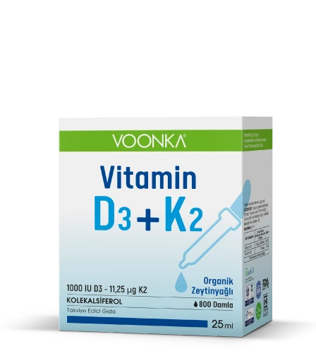 VOONKA VİTAMİND3K2 ORGANİC DROPS-KOLEKALSİFEROL VE MENAKUİNON-7 SIVI TAKVİYE EDİCİ GIDA 26.5ML